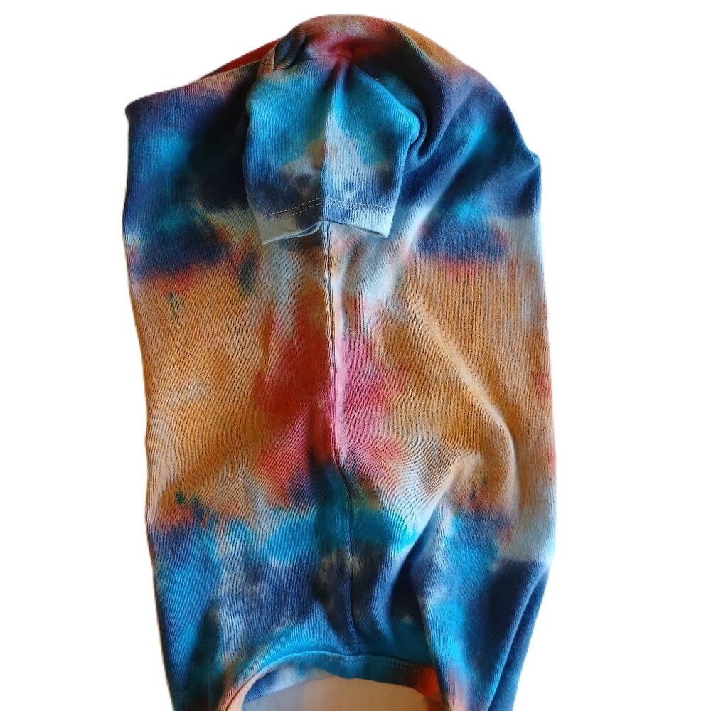 Tie Dye Baby Bodysuit With Abstract Pattern in Blue Red Orange 18 Months NWT - Picture 7 of 16